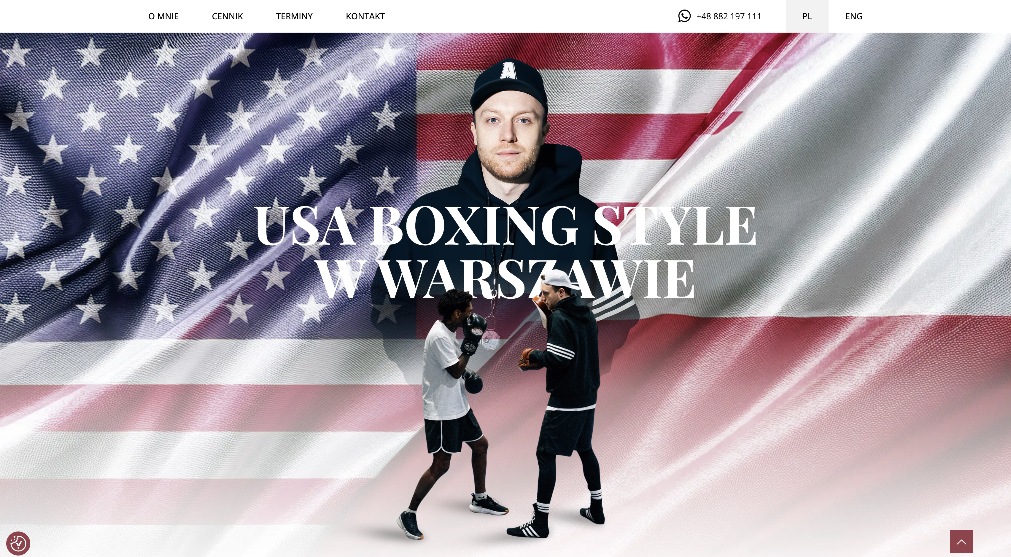 Strona Mikunda Boxing przed redesignem