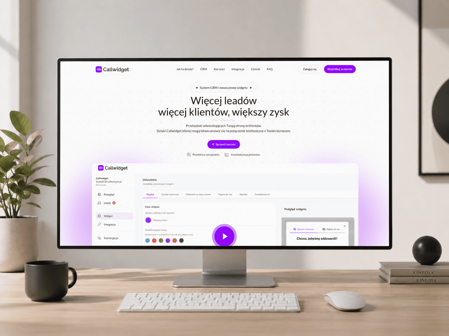 Podgląd projektu Callwidget